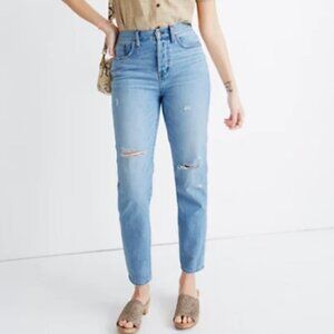 Madewell Perfect Vintage Crop Jean Duncannon Wash Ripped NWT Size 25